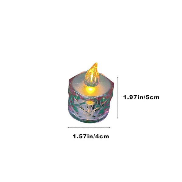 Halloween Dekoration Elektroniskt Rosvax Ljus LED Simulerat Kristall Ljus Juldekoration Ljus Transparent Elektroniskt Ljus