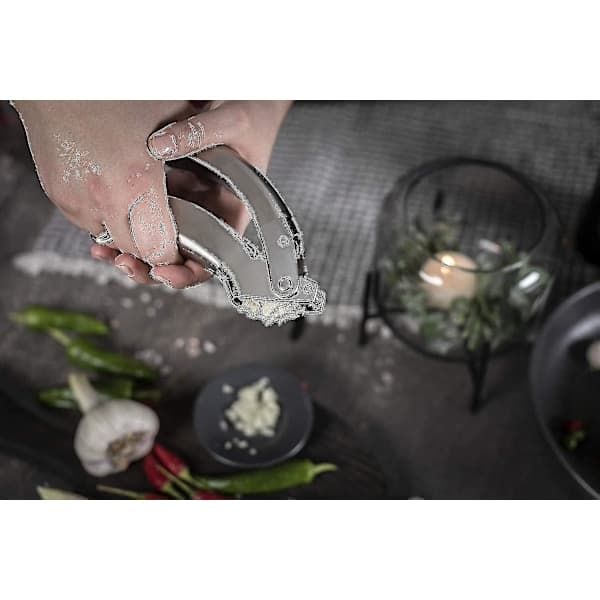 Rikon Epicurean Hvidløgspresser, Rustfrit stål, 16,5 x 2,5 x 3,8 cm, Sølv