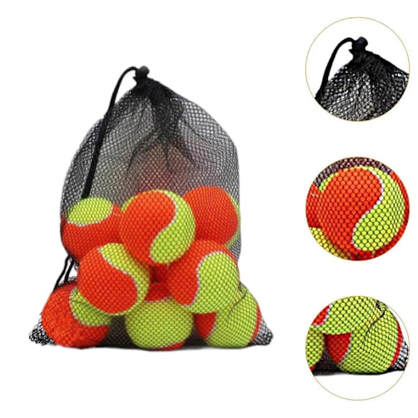 12x Tennisbolde Praktiske Spillebolde til Indendørs Underholdningsaktiviteter Gul Orange Yellow 6.4cm