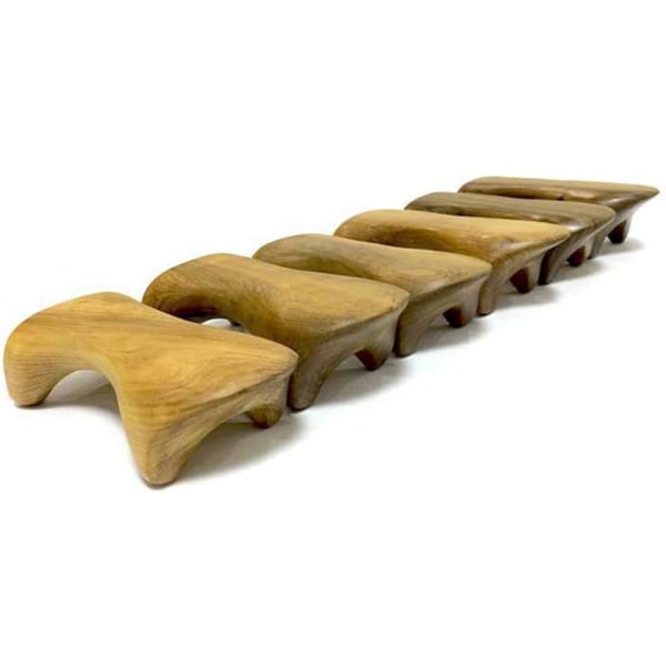 2 stk træ Gua Sha skrabeplade board Stick Kalv lårarm Muskel beroligende selvmassage