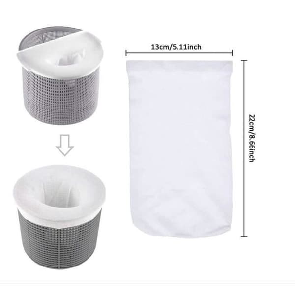 C Nylon Pool Skimmerstrumpor - Vit