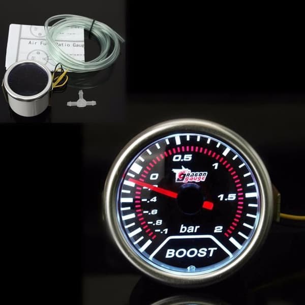 NEUFU 52MM UNIVERSAL LED Turbo Boost Trykmåler Vakuummåler til Bil