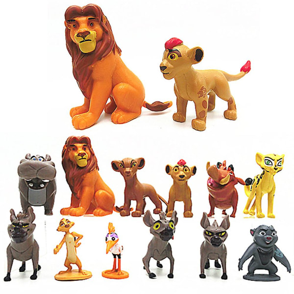 12 stk./sæt Disney Løvernes Konge Løvevagten Actionfigur Legesæt Simba Timon Pumbaa Pvc Dukke Legetøj Børn Julegaver