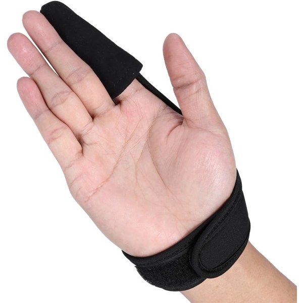 Single Index Finger Cover Musta Mukavat kestävät Unisex kuminauhakäsineet ulkokalastukseen