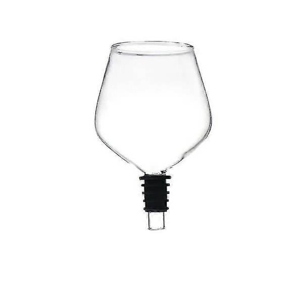 Kreativ Blyfri Glas Rödvinsproppflaska med Stemless Skruvande Dricksraka Kopp