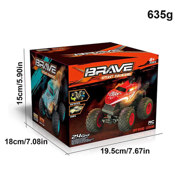 Fjernstyret bil, 2,4 GHz haj monstertrucks til børn Xams gave, 100% ny D