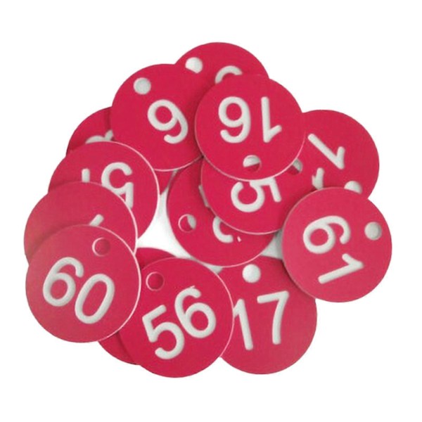 Nummererte merkelapper Klesmerker Kleshenger Kontorindeks Forsyning 1-100 Nummer
