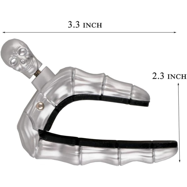 Gitarr Capo Dödskalle Capo för Akustisk och Elektrisk Gitarr Skelett Huvud Ukulele Capo med 5 Plectrums Bronze
