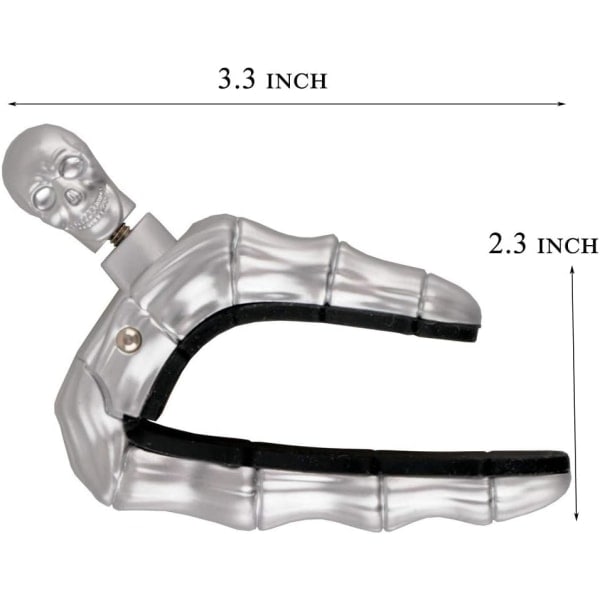 Guitar Capo Skull Capo til akustisk og elektrisk guitar Skelet Hoved Ukulele Capo med 5 Plektre Bronze