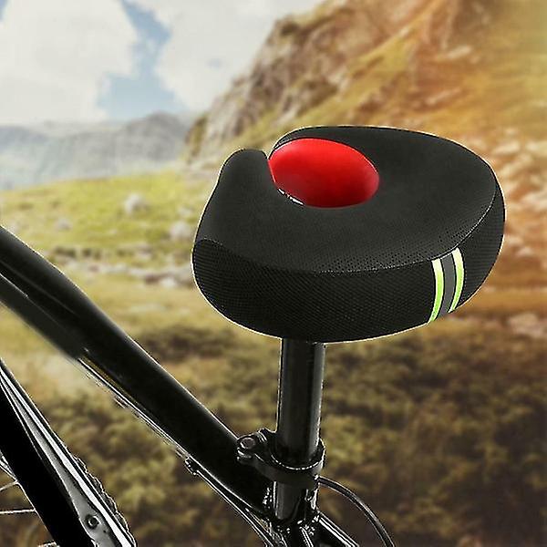 Wide Bicycle Seat Noseless Bicycle Saddle Red