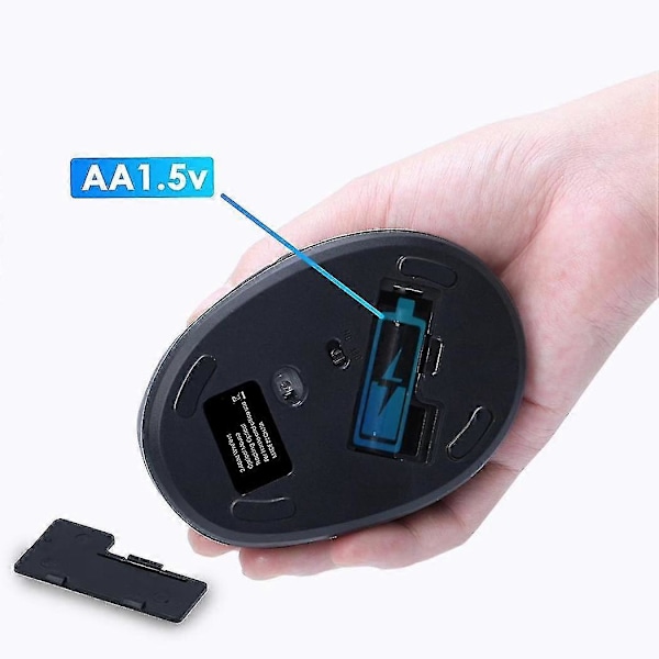 2.4g Trådløs Ergonomisk Datamus Vertikalt Grep Mindre For Datamaskin