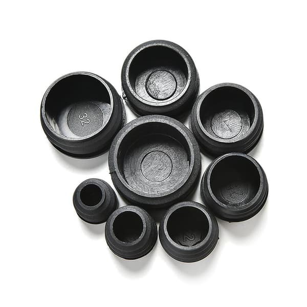 10x sorte plastik blindpropper endestykker indsats propper til runde rør Hfmqv 22mm