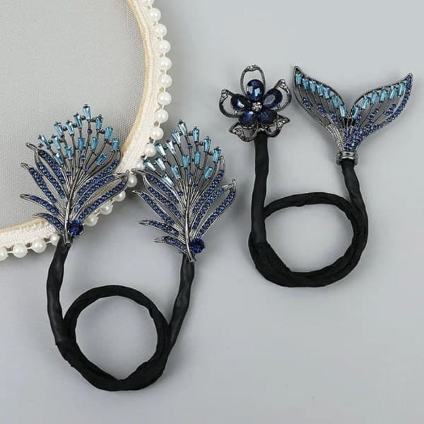 Rhinestone Blomster Hårklemme Hårbolle Maker