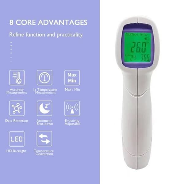 Beröringsfri infraröd panntermometerpistol, professionell medicinsk digital örontermometer