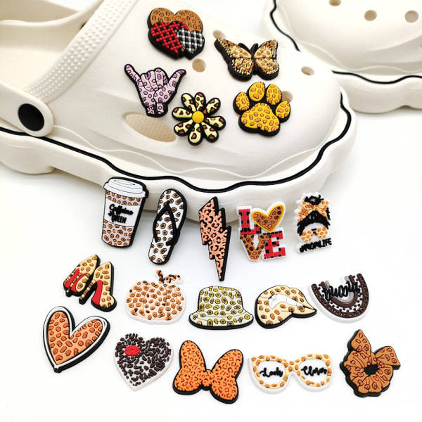 20 stk. 3D træsko sandaler ornamenter (print), sko charms, CDQ