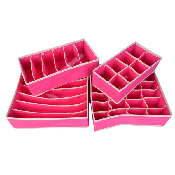 Underwear opbevaringsboks Strømper opbevaringspose 6 grid(1PC)