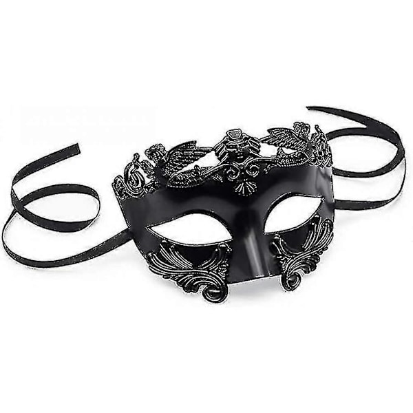 Svart Maskeradmask för Män - Romersk Grekisk Mytologi Venetianskt Mask Halloween Cosplay Karneval SRF