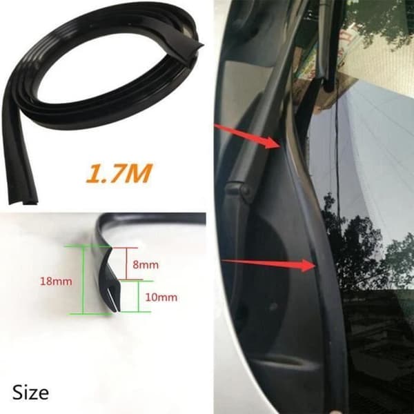 CS 1.7M Universal Bil Auto Forrude Tætningsliste Sort Gummiliste - CSBDH824A7951