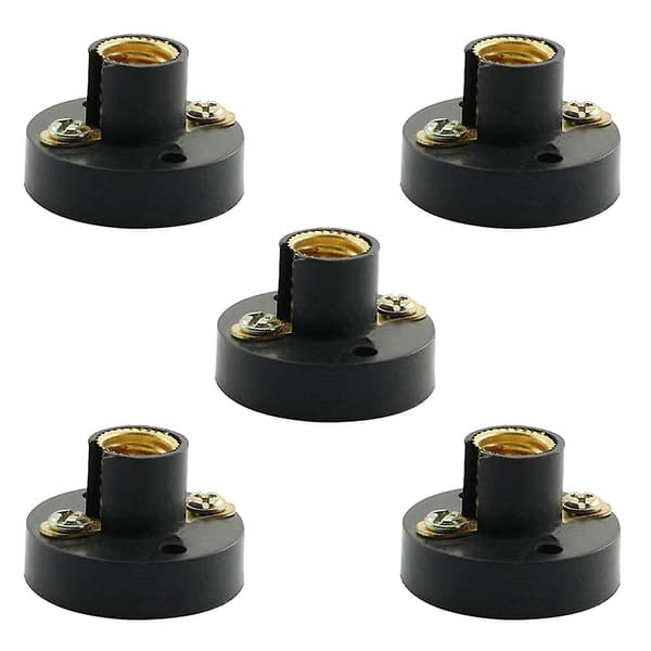 5 stk Spiral Lyspærer Mini Pæreholder E10 Plast Lampeholder E10 Mini Pæreholder