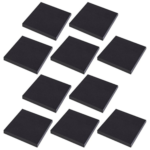 Sorte Sticky Notes, 10 stk. Simple Sticky Notes Markeringsflag Selvklæbende Memoblokke-K