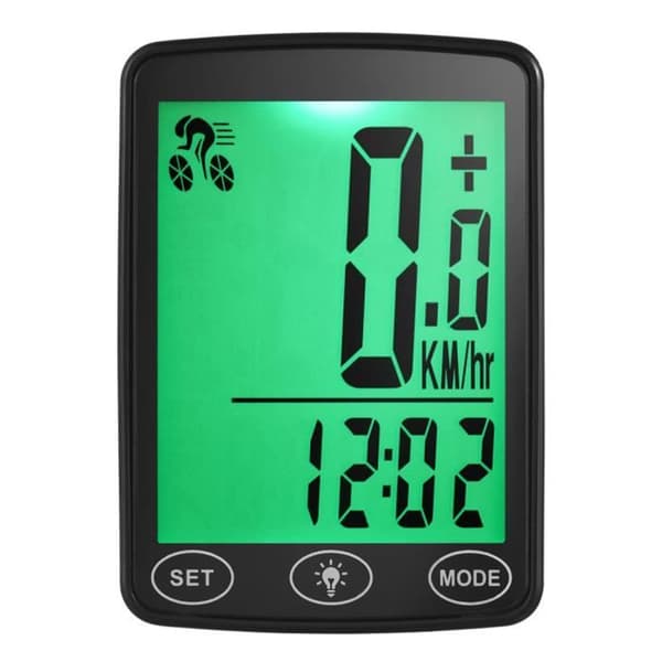 Cykelcomputer - MOMOTOU - Kablet Model - Vandtæt - LED Baggrundsbelysning - Speedometer