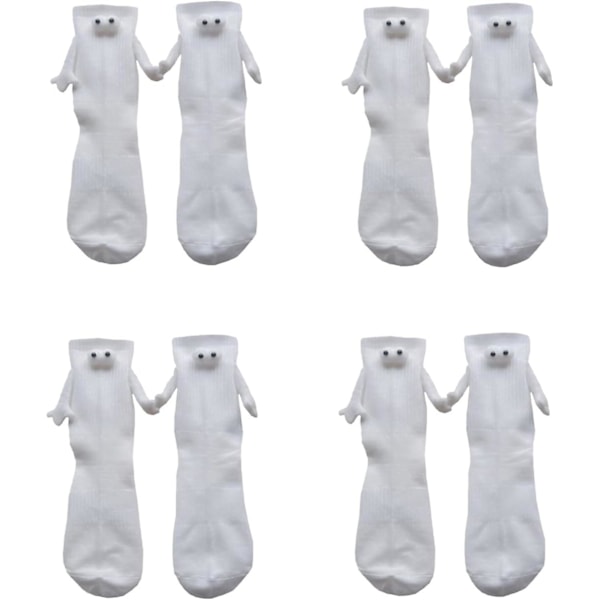 Couple Holding Hands Socks, Funny Magnetic Suction 3D Doll Couple Socks, Funny Socks for Women Men Socks