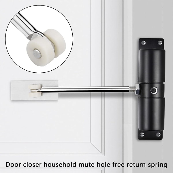 Säädettävä hydraulinen oven jousisuljin sisäoveen, hiljainen automaattinen ovensulkeutuminen sisäoveen, turva-oven pysäytin huoneeseen