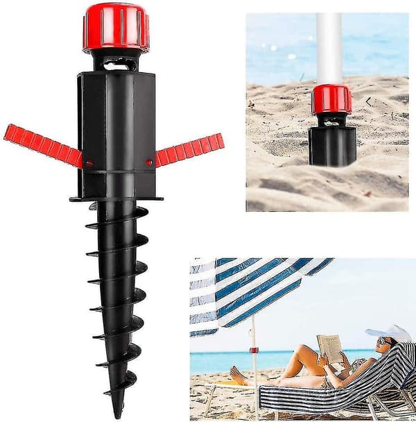 Strandparasol Sandforankring, Jordparasolfødder, Baseforankring Plastik Parasolholder, Til Sand Græs Terrasse