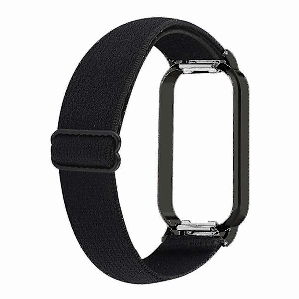Justerbar urrem i elastisk nylon til Redmi Band 2 - Åndbart armbånd til smartur Black