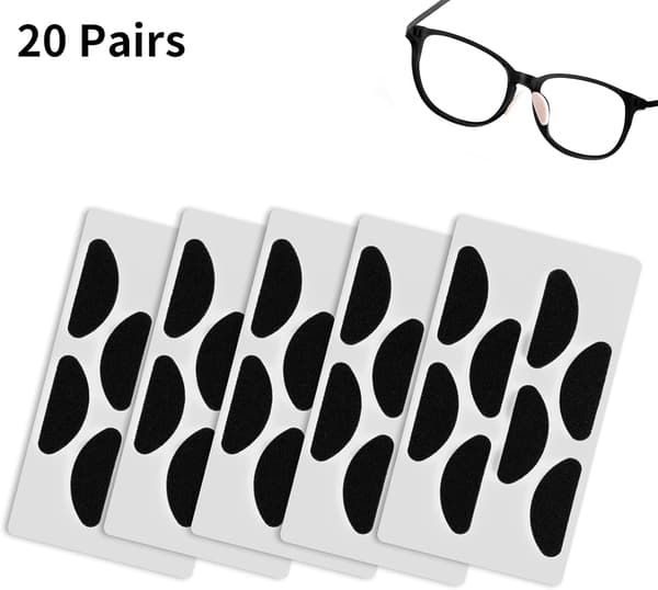 Nese pads for briller - 20 par - Selvklebende - Mykt skum 20 par