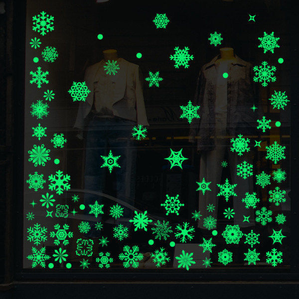 Kirkas lumihiutale joulupäivän sähköstaattinen tarra lasille