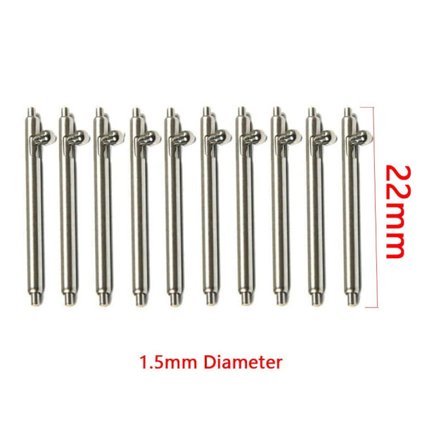 10 stk./parti Ur Single Switch fjederstænger 22mm1.5mm Diameter