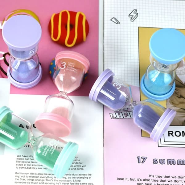 Sand Timer Timeglas Timeglas 3/5/15/30 minutter Timeglas Timere til børn Tandbørstning Madlavning Spil Hjem Skole Pink - 5 minutter