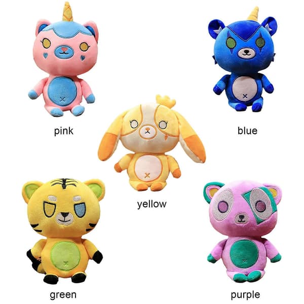 Tegneserie Sød Krew Merch District Funneh Teddy Bear Blød Plyslegetøj Børnegave Yellow
