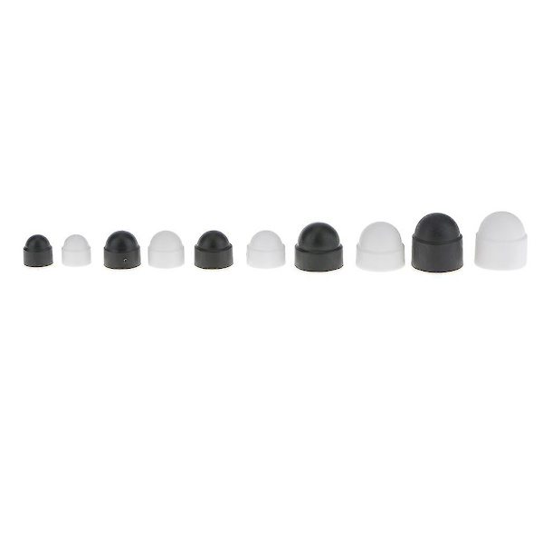 22x10kpl M6 Musta Kupoli Pultti Mutteri Suojahatut Kansi Kuusikulmio Ruuvit M6x10mm