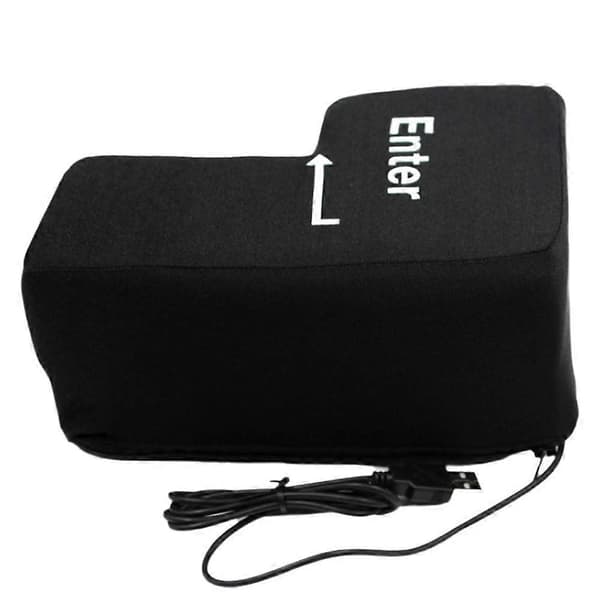 Stor Enter Anti-stress Avlastningsknapp USB Nap Pute Overdimensjonert Uknuselig Tast