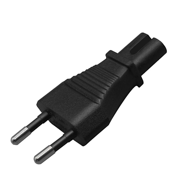 EU 2-polig till IEC320 C5/C7 Adapter, 2-polig Laptop Strömadapter Konverterare EU4.0MM TO C7
