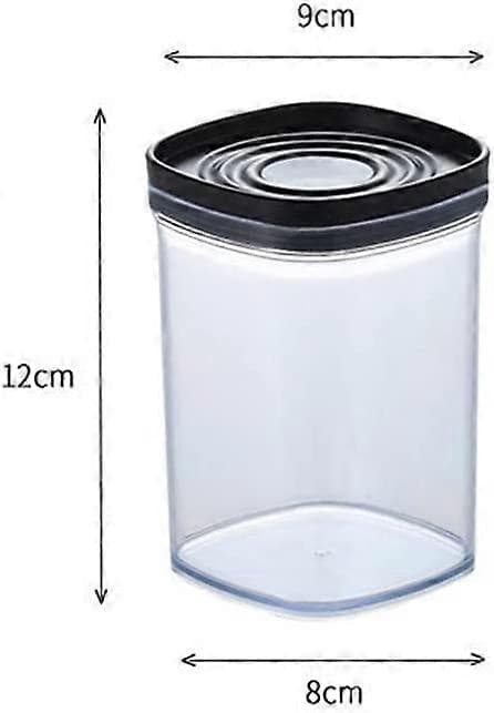 2 oppbevaringsbokser i plast med lokk 520 ml