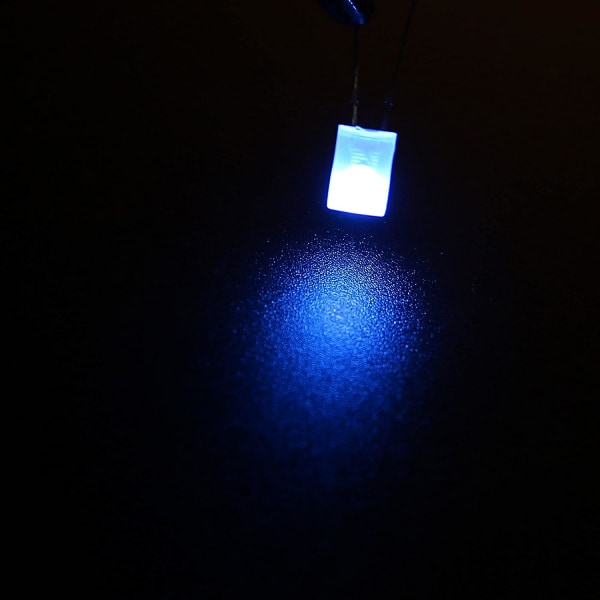2x5x7mm x LED-ljuslampa, 150st rektangulär, klar lysdiod för elektronisk komponentindikator, blå