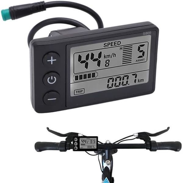 Éscreen LCD S866 - Sähköpyörä - Vedenpitävä - Helppo asennus - Yhteensopiva 24V 36V 48V kanssa