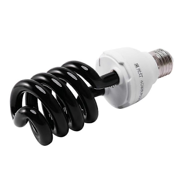 2x E27 40W UV Ultraviolett Fluorescerande Svartljus CFL Glödlampa 220V Form: Spiral Effekt Volt