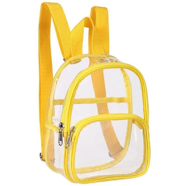 Kirkas Mini Reppu, Stadionhyväksytty, Vedenpitävä Läpinäkyvä Reppu Työhön, Turvallisuuteen, Matkustamiseen, Konsertteihin ja Urheilutapahtumiin YELLOW