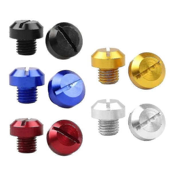 Motorcykeltillbehör - 2st Aluminium M8 Hålpluggar för backspeglar Gold Orthodontics