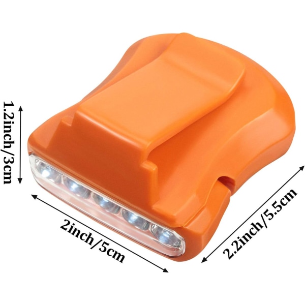 6 st Clip Headlamps Huvudlampor Hjälmtillbehör 5 LED Vridbar Kepshätta Ljusklämma på Ficklampa Ljusklämma på Kepsljus (Svart, Orange)