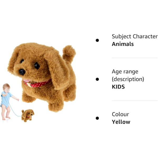 Leksakshundar för 1-6 år gamla gående hundar leksaker för barn leksak valp hund musikalisk hund leksak gåvor ålder 2 3 4 5 plyschleksaker leksak för pojkar flickor