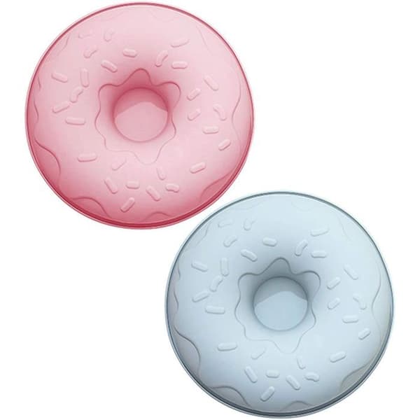 20 cm (8 tommer) rund silikonekageform - sæt med 2 savarinforme, hul form til fransk chiffonkage