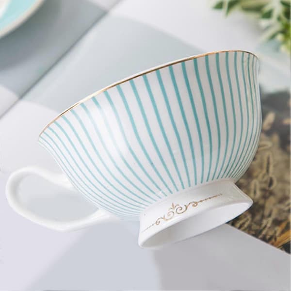 Klassisk kaffekoppsett i britisk stil, luksuriøs gave, keramisk krus