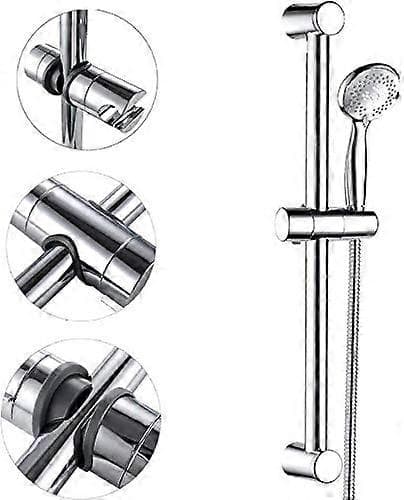 Justerbar ABS-erstatningsholder for hånddusjskinne, 18-25 mm, krombelagt