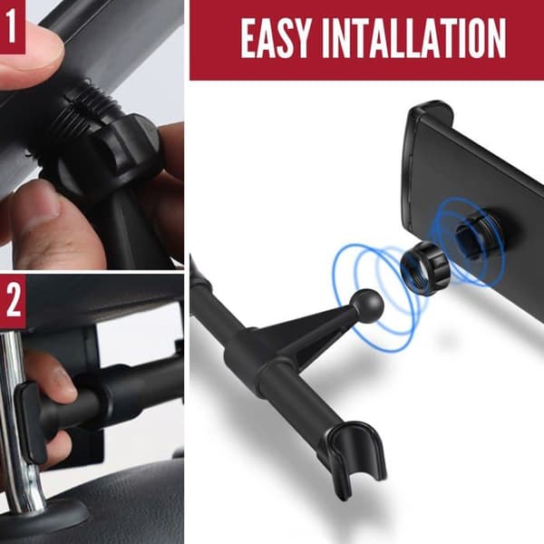 Bil Tablet Holder. Bil Telefon Holder til Nakkestøtte med Universal 360° Rotation til Tablets