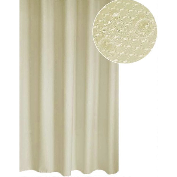 Meiosuns Suihkuverho tai -vuori Polyesterikangas Suihkuverhot Pesu Suihkuverhon Vuori Hometta ja Sienestä Kestävä Valkoisilla Muovikoukuilla Ylimääräinen Paksu Beige 120*180cm